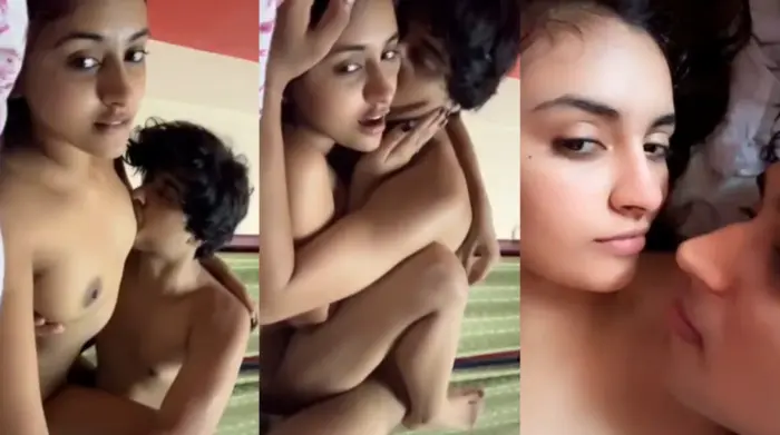 Cute Slim GF Fucking Hard Moaning With BF MMS Video